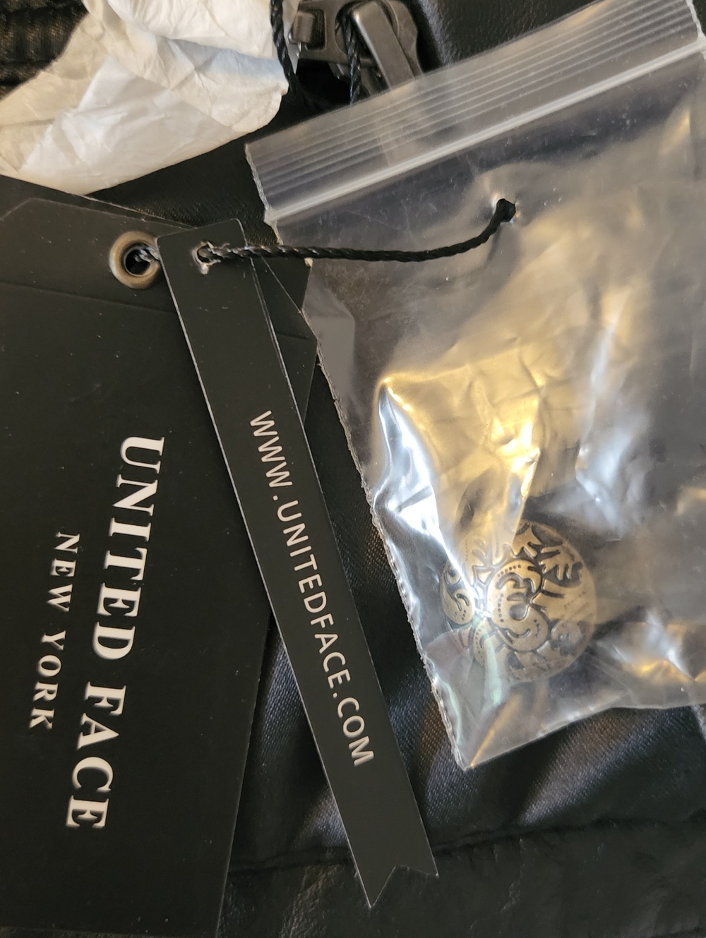 United Face NWT Leather Military Style Jacket Gold Buttons Size XL Moto Luxury - Picture 15 of 15
